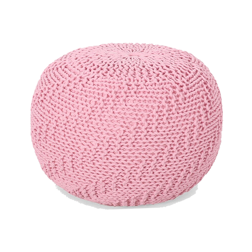 Pink Pouf Ottoman – Shag Carpet Props