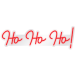 Ho Ho Ho - Red LED Neon