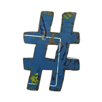 Reclaimed Hashtag Sign