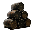 Whiskey Barrel Display