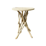 Branch End Table - Whitewashed