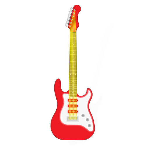 Oversized Guitar LED Neon - Red