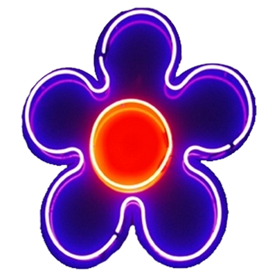 Purple Neon Flower
