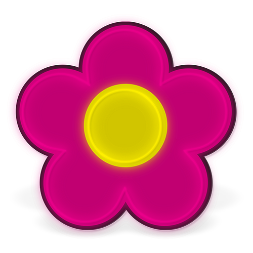 Pink Flower LED Neon