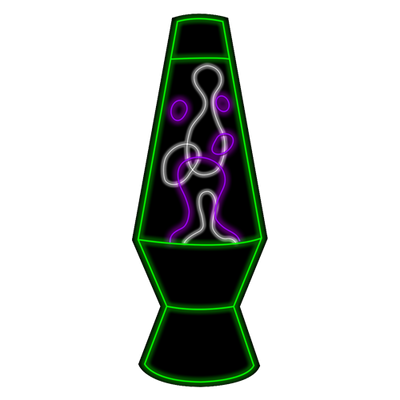 Oversized Lava Lamp LED Neon - Green