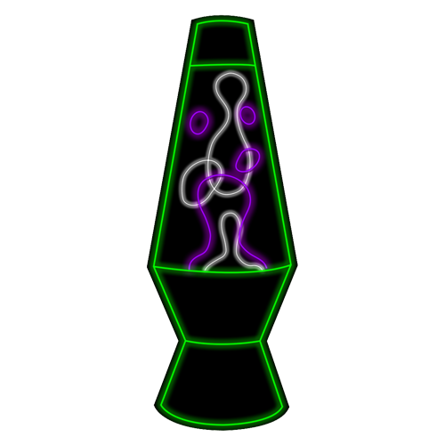 Oversized Lava Lamp LED Neon - Green