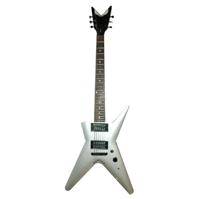 Silver Heavy Metal Guitar