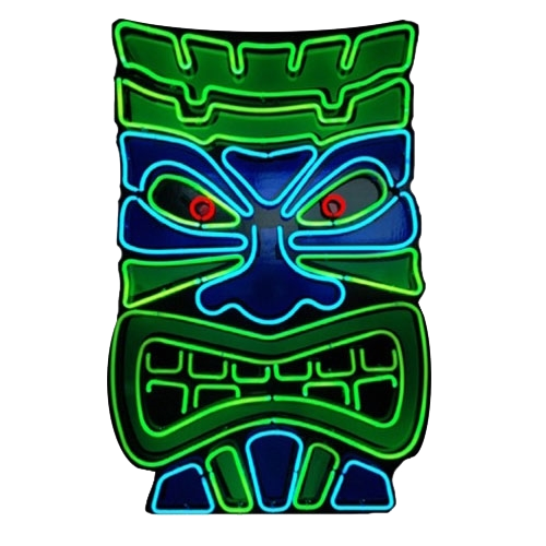 Green Neon Tiki