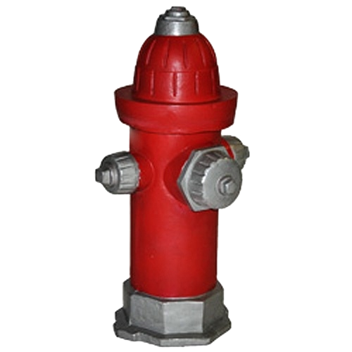 Fire Hydrant - Red & Silver