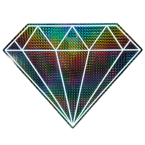 Large Diamond - White LED Neon