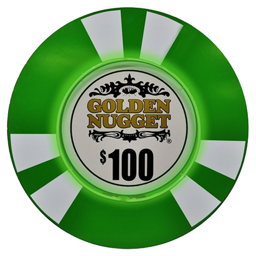 Large Playing Chip Neon - Green