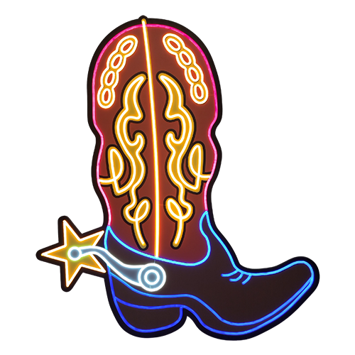 Large Cowboy Boot LED Neon