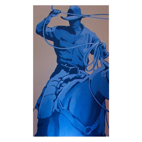 Cowboy Painting Blue