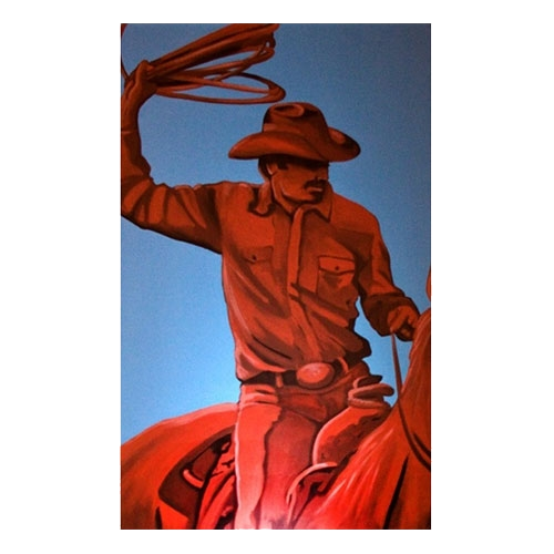 Cowboy Painting - Red