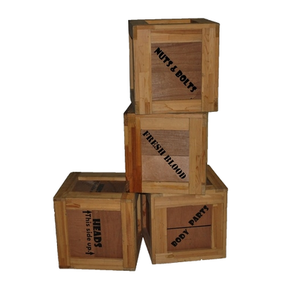 Set of (4) Body Part Crates