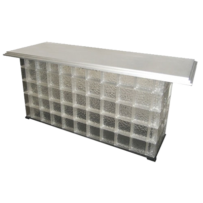 8' Glass Block Lighted Buffet Table