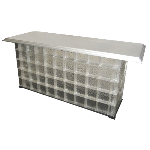 8' Glass Block Lighted Buffet Table
