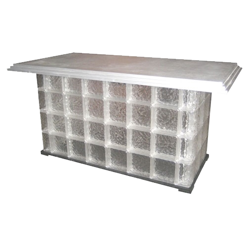 6' Glass Block Lighted Buffet Table