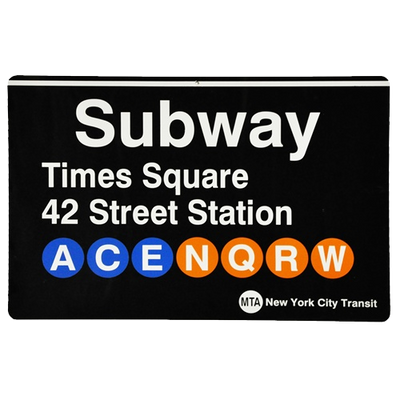 New York Sub Sign Times Square