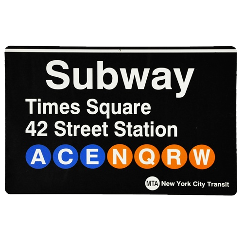 New York Sub Sign Times Square