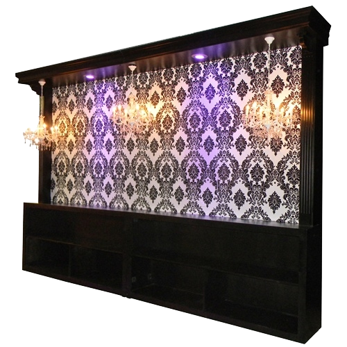 16' Long Black Back Bar