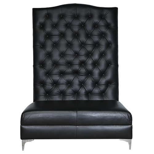 Black Leather Banquette