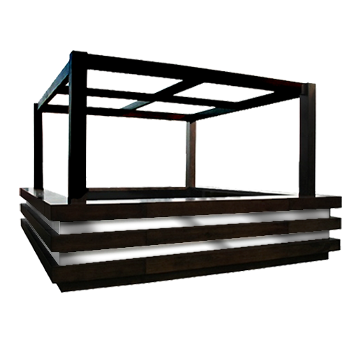 Four Sided Cabana Bar - Black