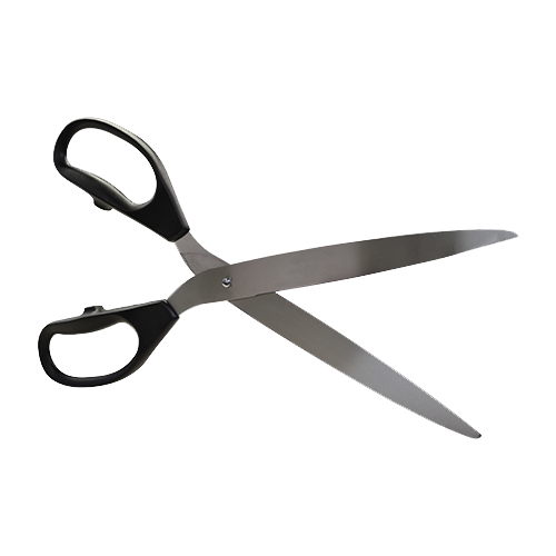 Oversized Scissors - Silver/Black Handle