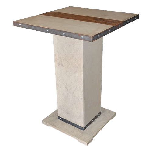Industrial Concrete Highboy Table