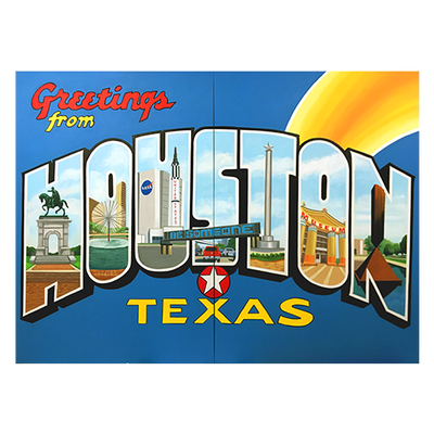Oversized Houston Postcard