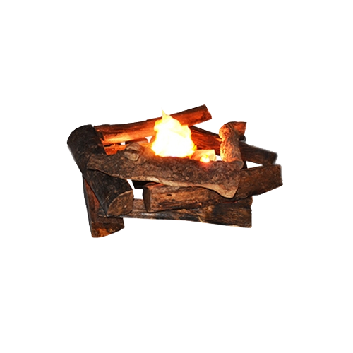 Faux Fire with Logs