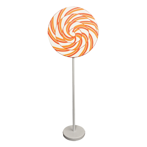 Orange and Red Orange Swirl Lollipop Giant Candy