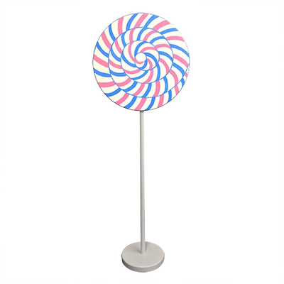 Blue and Pink Swirl Lollipop Giant Candy