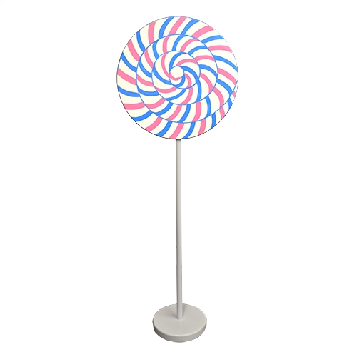 Blue and Pink Swirl Lollipop Giant Candy