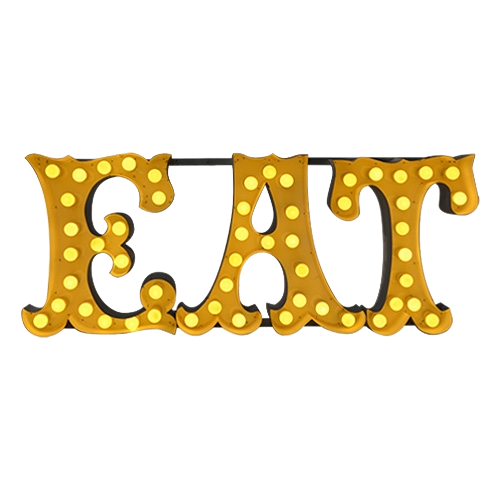 EAT Bulb Sign