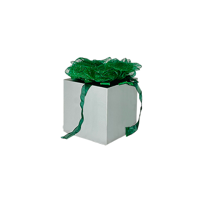 Silver Present 16" x 16" x 16"