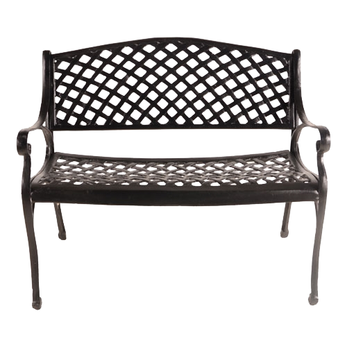 Woven Wrought Iron Bench