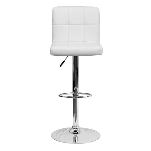 White Leather Bar Stool