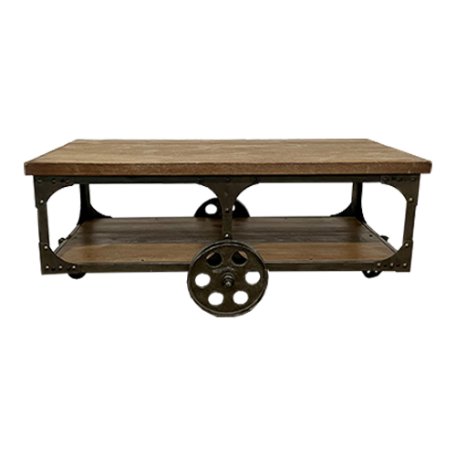 Iron Wheel Coffee Table