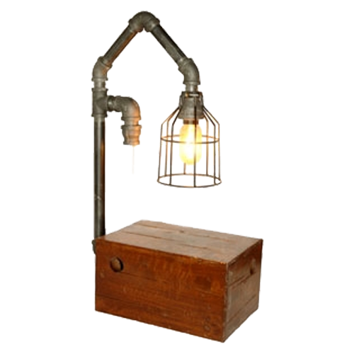 Edison Bulb Centerpiece - Steel Pipe