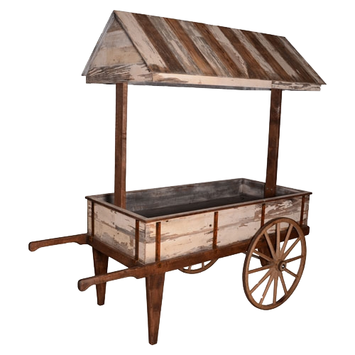 Distressed Flower Cart
