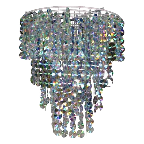 Oversized CD Chandelier