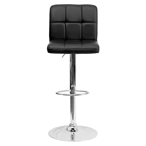 Black Leather Bar Stool