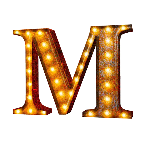 Vintage Marquee Letter - M