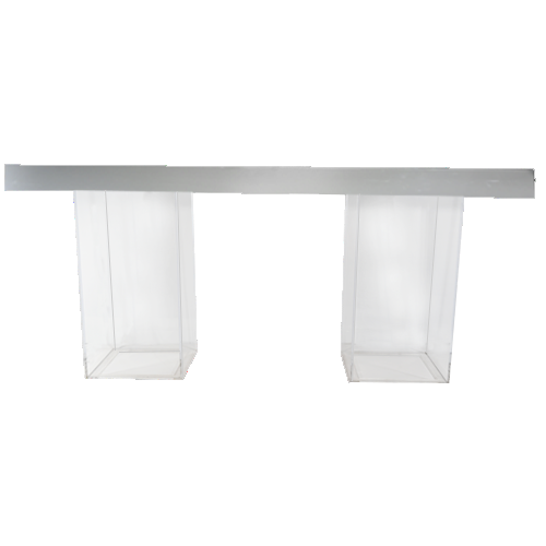 Mirrored Column Table - Clear