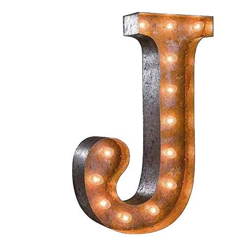 Vintage Marquee Letter - J