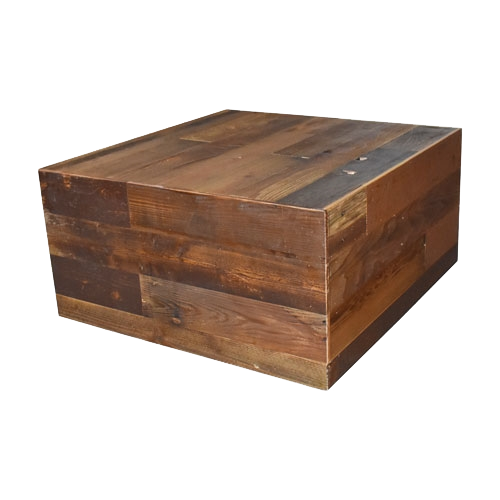 Reclaimed Wood Platform 36" x 36" x 18"