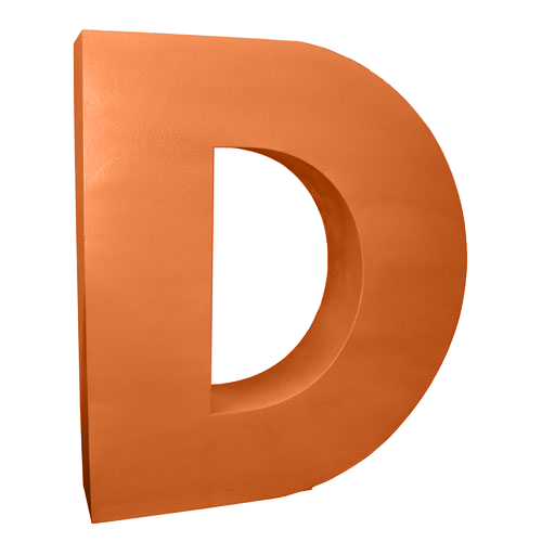 Oversized Letter D