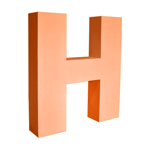 Oversized Letter H
