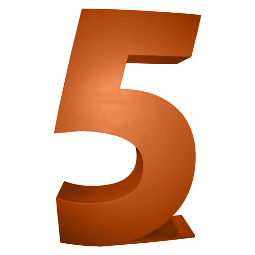 Oversized Number 5